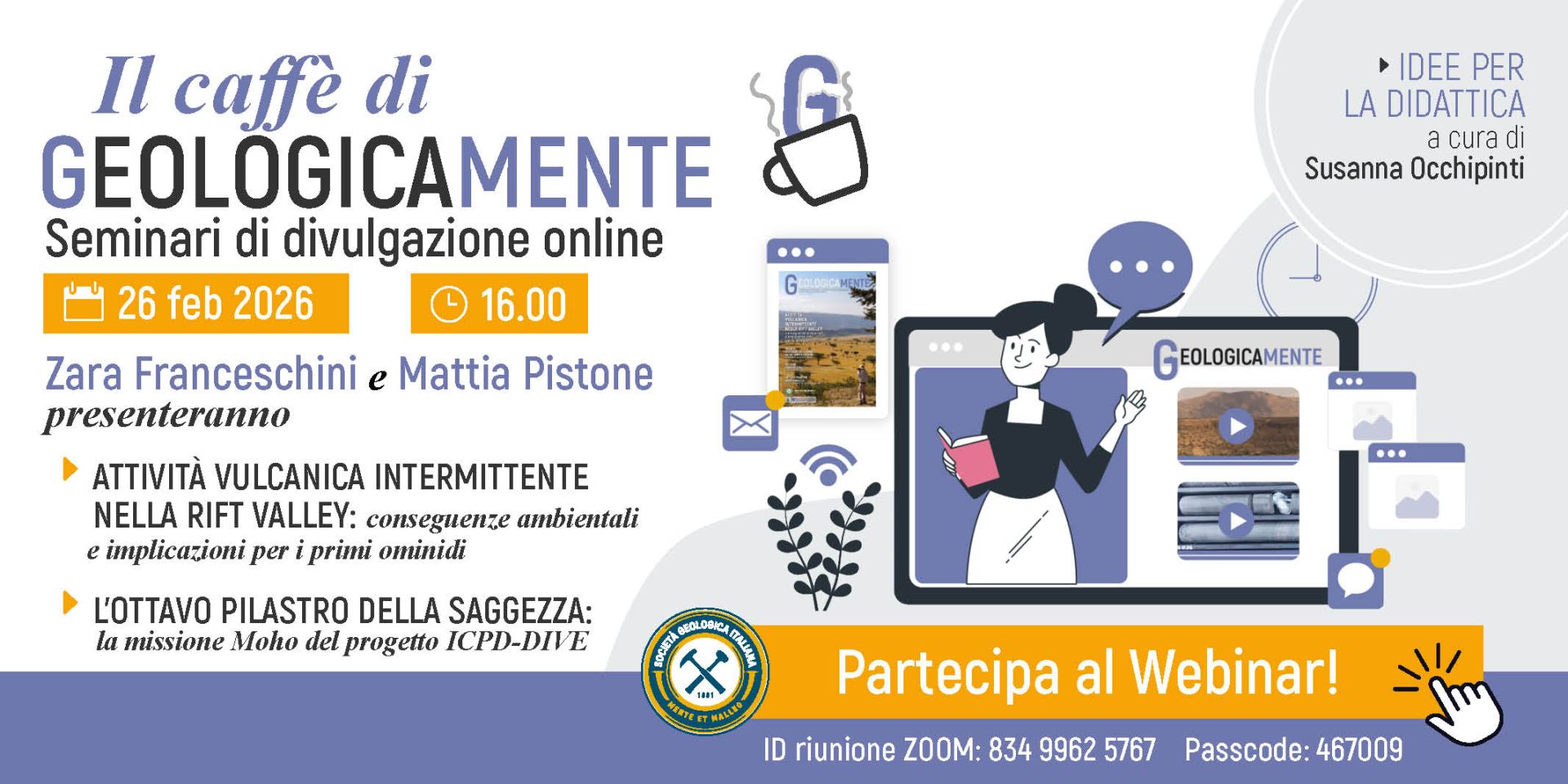 Il Caff&egrave; di Geologicamente - Seminari di approfondimento online