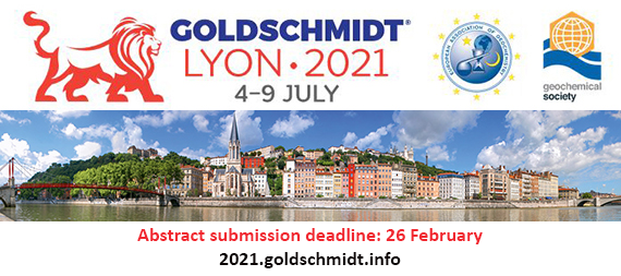 Goldschmidt2021 - Scadenza per la sottomissione degli abstract