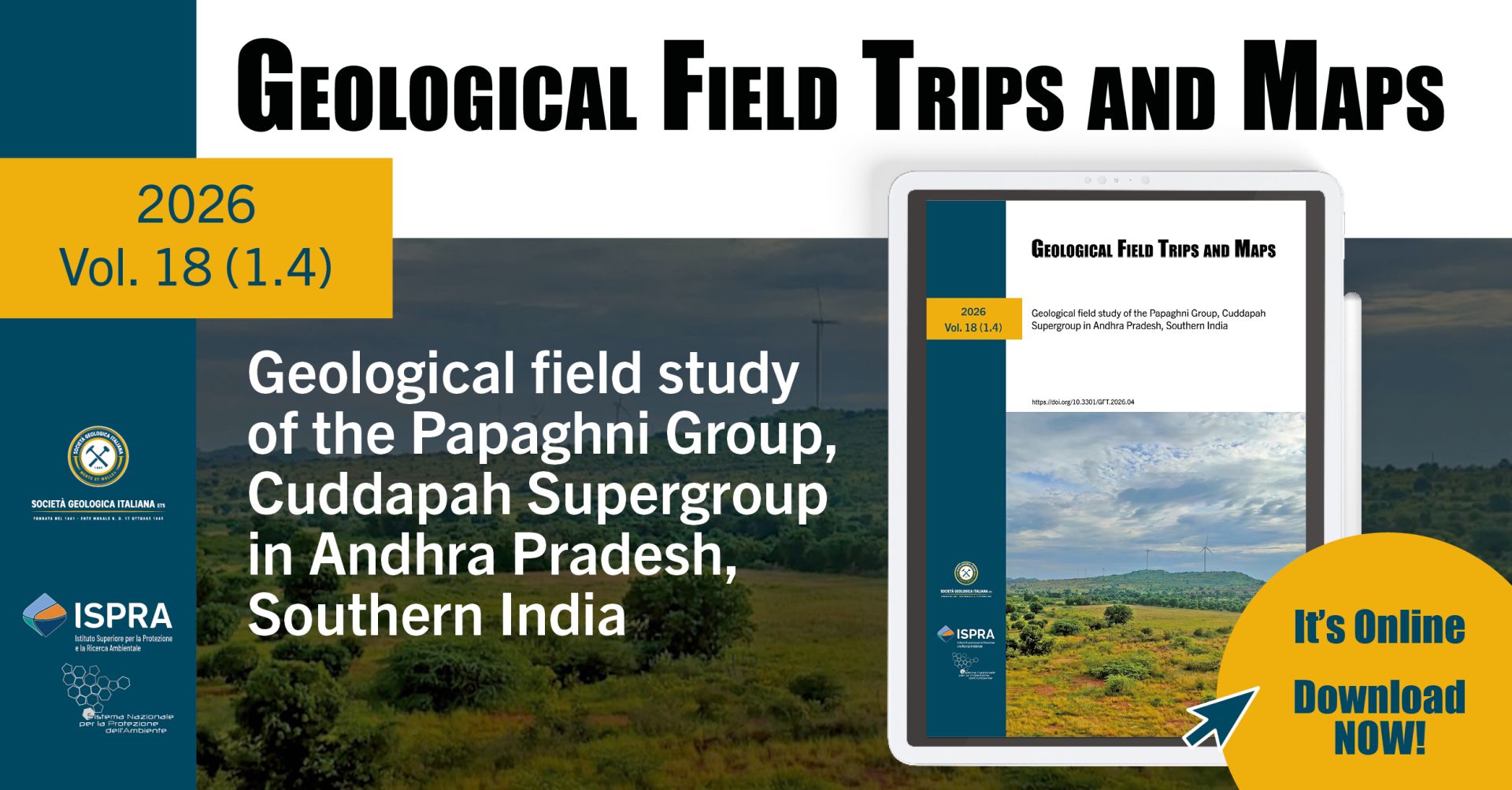 Pubblicazione del volume 18(1.4) dei Geological Field Trips and Maps