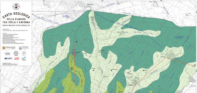 ''Carta Geologica della Pianura tra Imola e Ravenna'' e ''Guida alla lettura' di Stefano Marabini'' e Gian Battista Vai