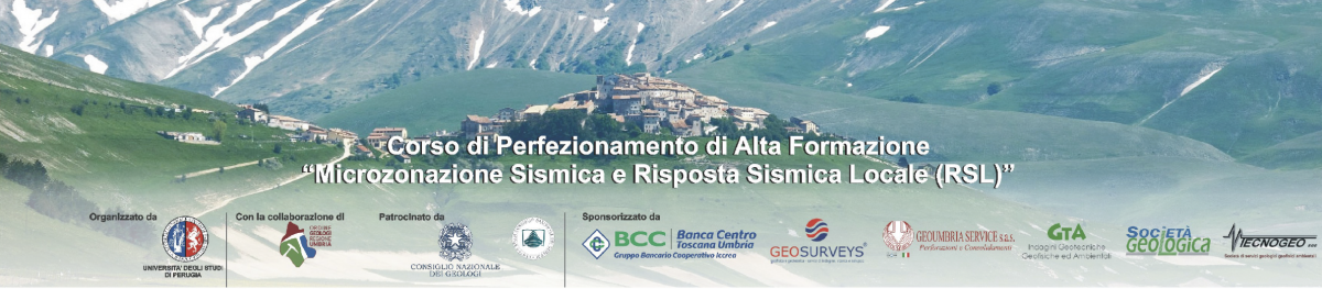 Corso di perfezionamento di alta formazione in 'Microzonazione Sismica e Risposta Sismica Locale (RSL)' - Nuova scadenza termini di presentazione domande