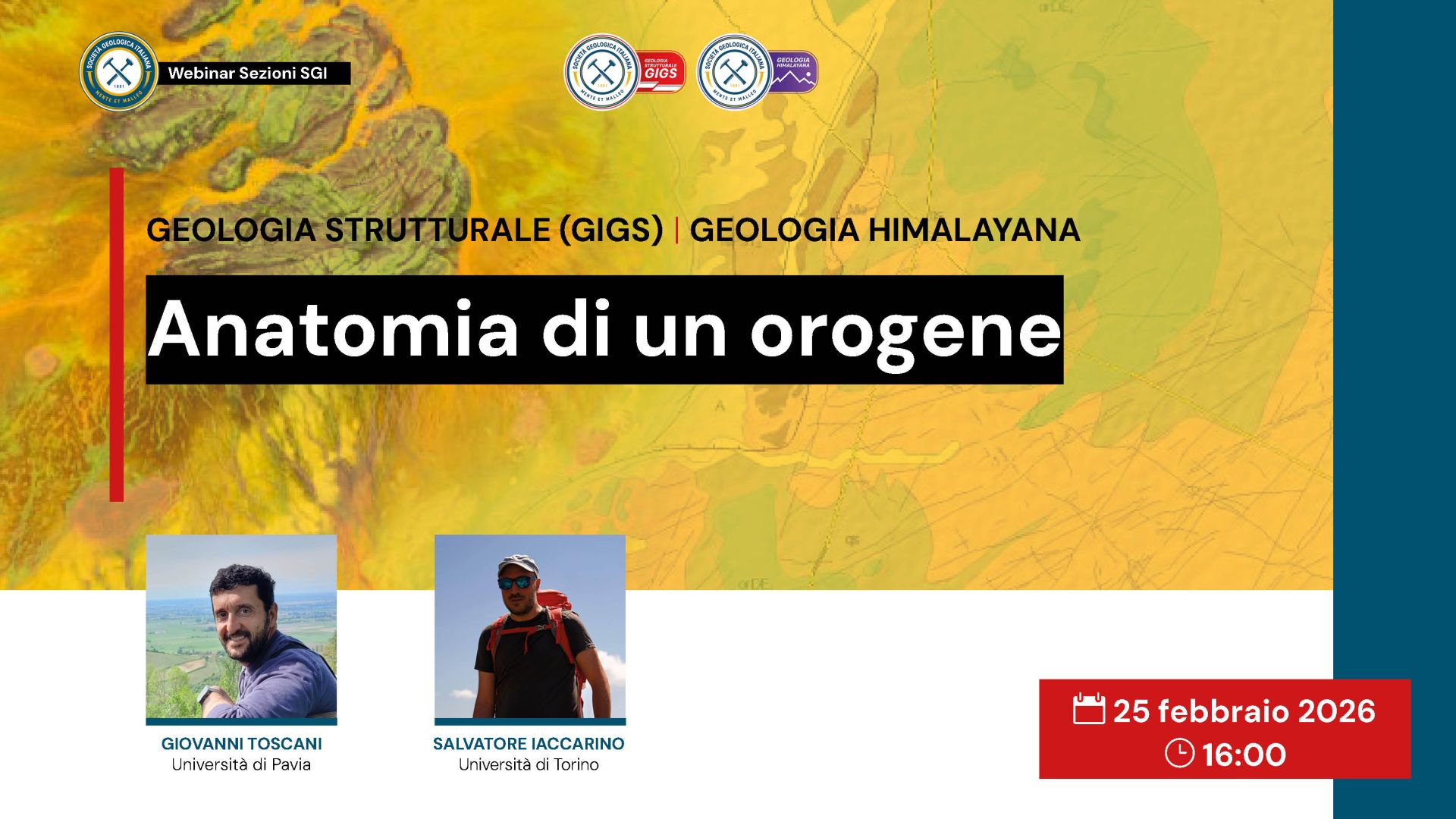Avviso webinar Sezioni SGI &ndash; Anatomia di un orogene