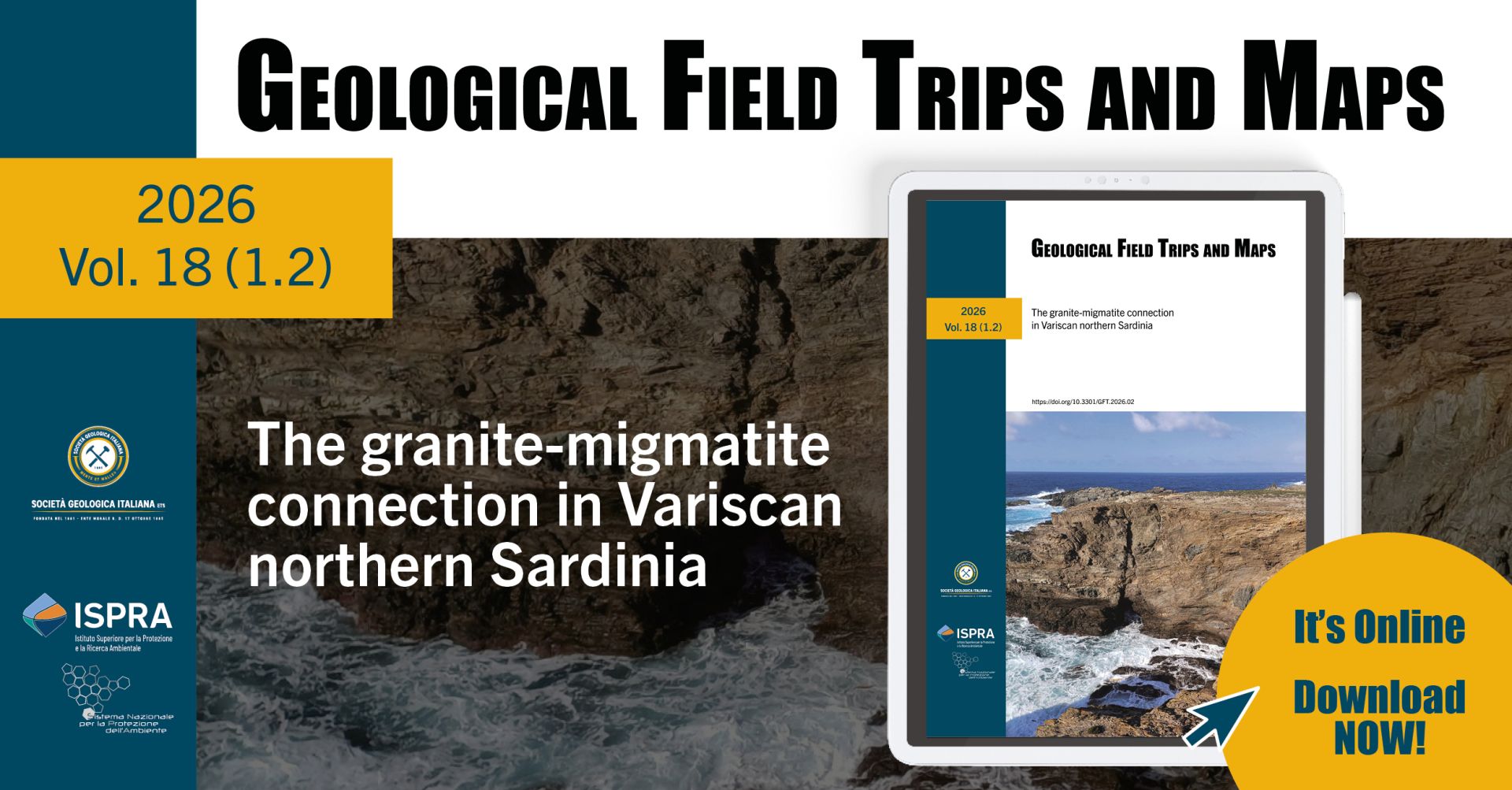 Pubblicazione del volume 18(1.2) dei Geological Field Trips and Maps