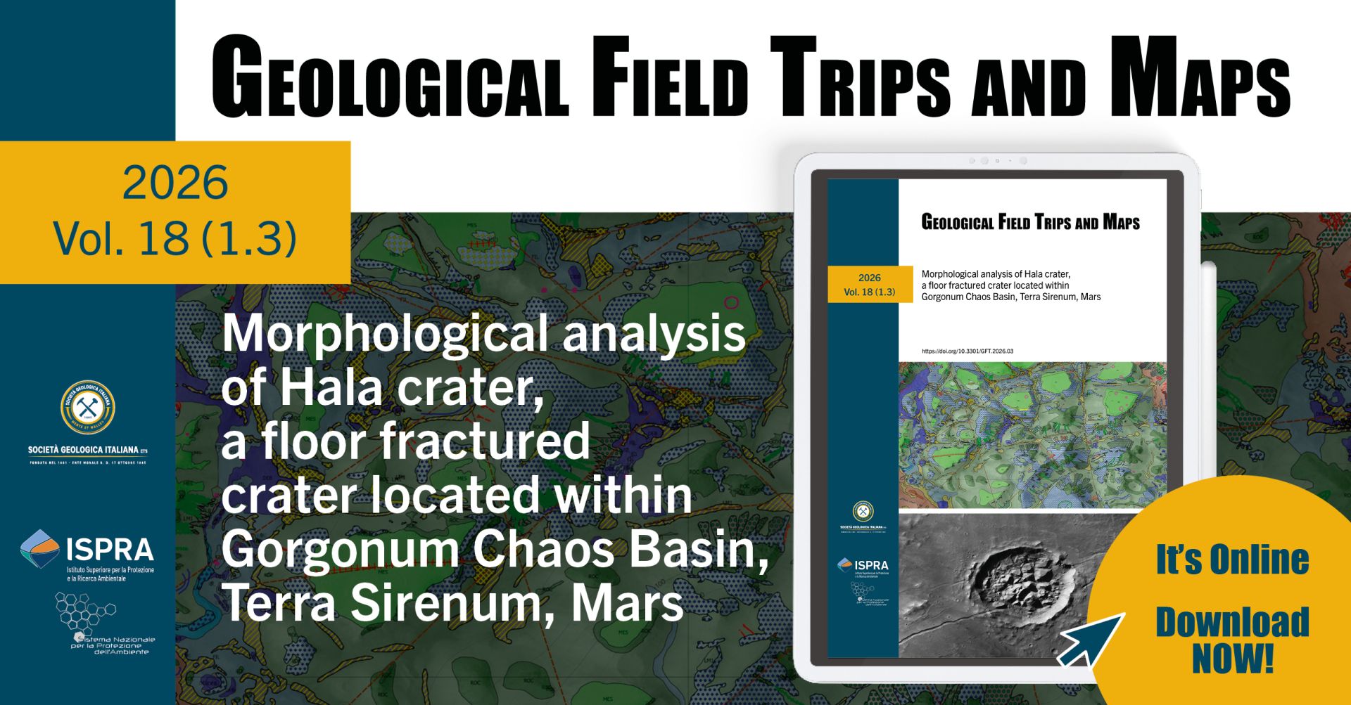 Pubblicazione del volume 18(1.3) dei Geological Field Trips and Maps
