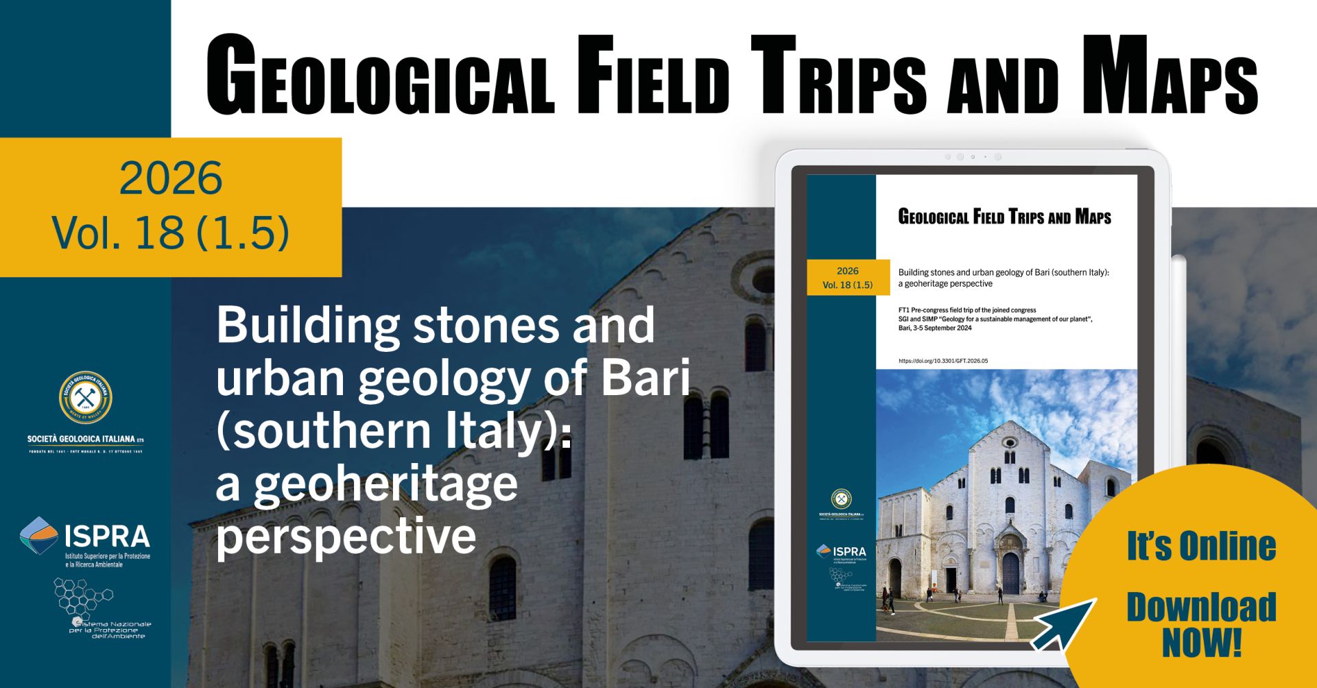 Pubblicazione del volume 18(1.5) dei Geological Field Trips and Maps