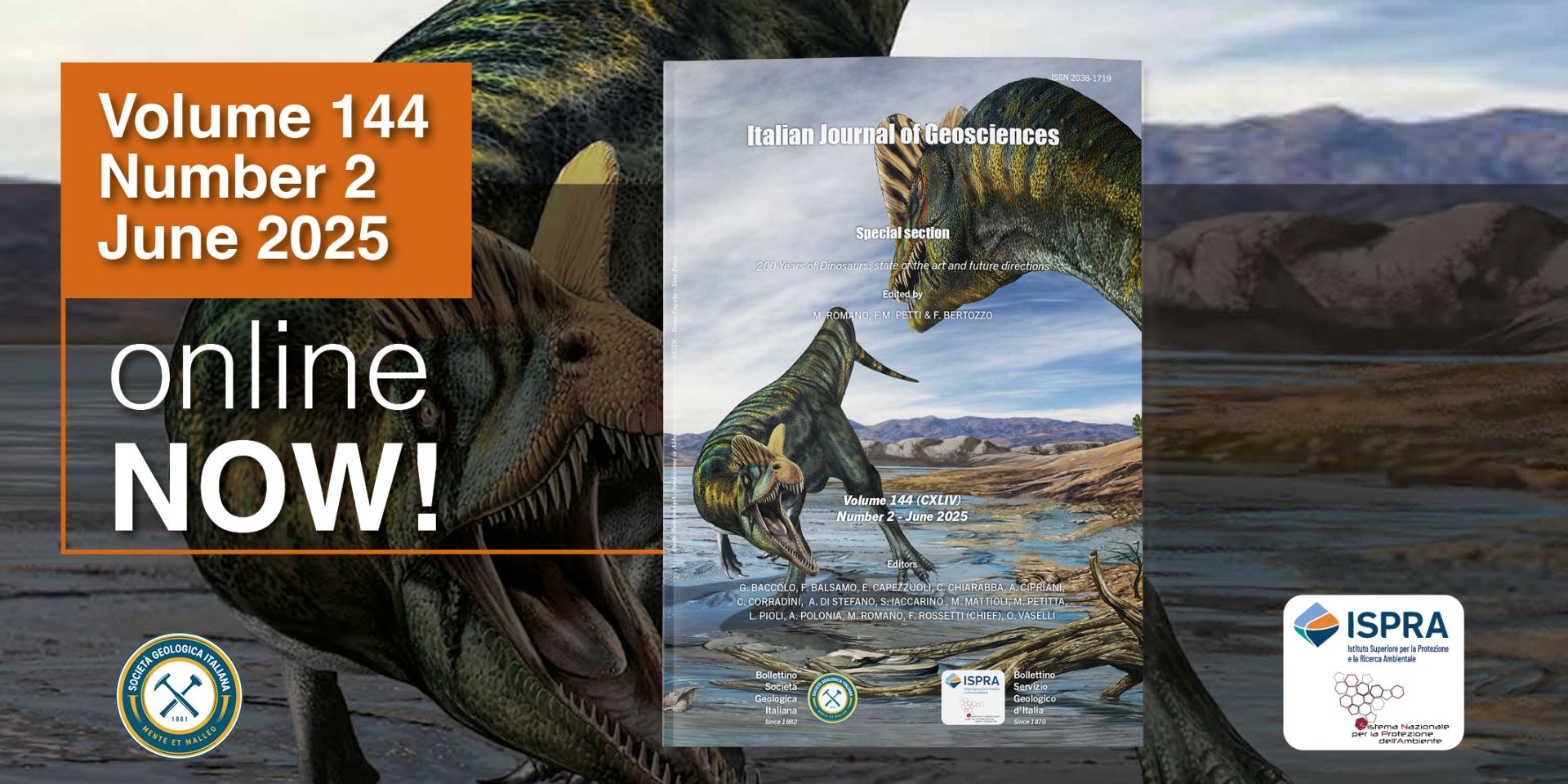 Pubblicazione del volume 144 n. 2 dell'Italian Journal of Geosciences