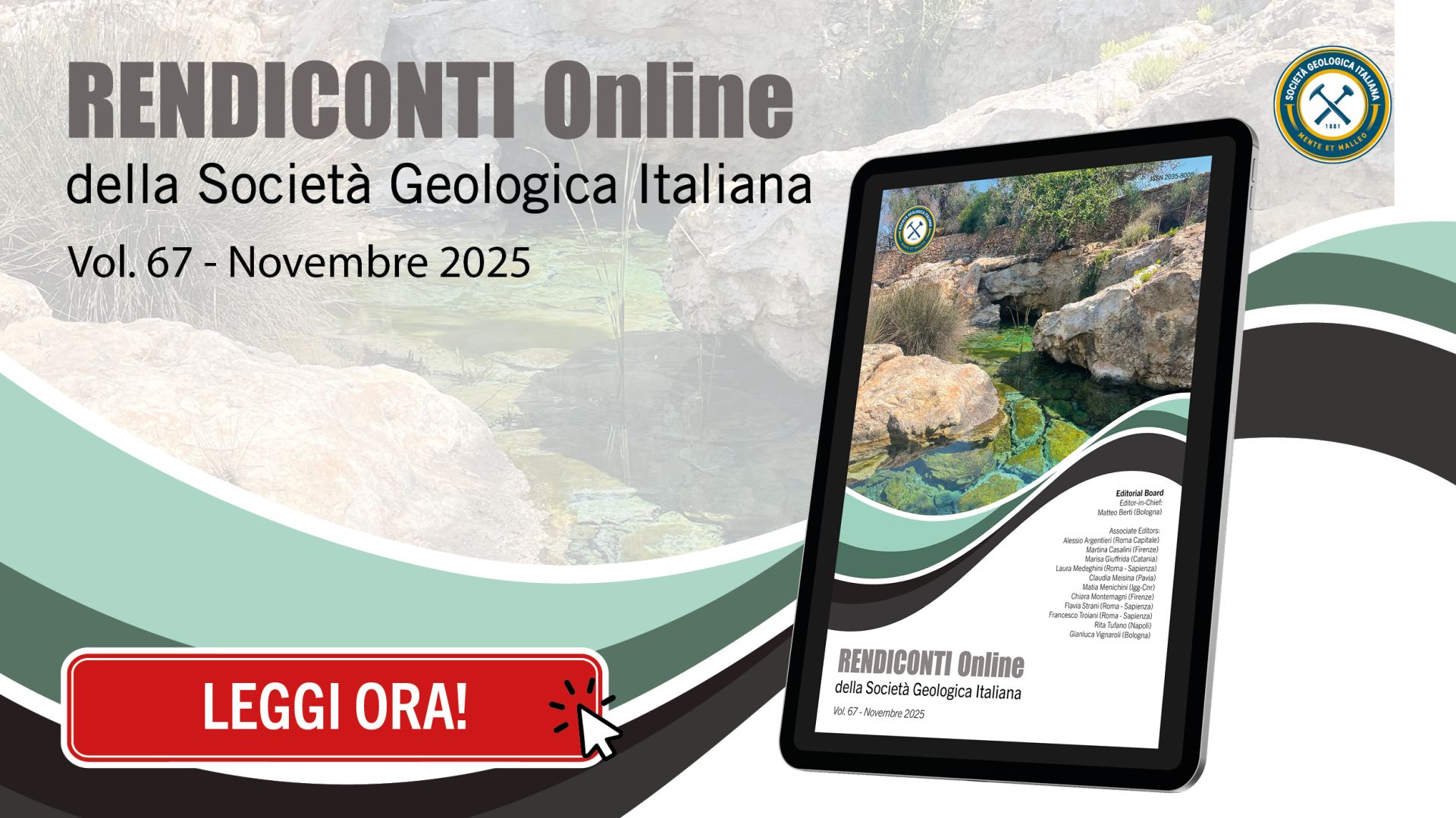 Pubblicazione del volume 67 dei Rendiconti Online SGI